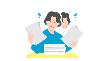 従来の方法で行う精算・売上管理業務の画像